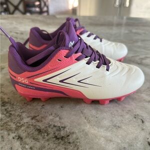 DSG Speed Viper Youth Soccer Cleats in Purple and Pink